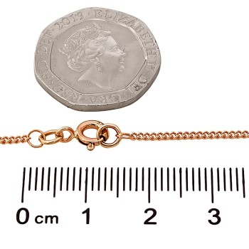 9ct rose gold 18 inch curb Chain